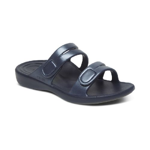 Aetrex Janey Sport Slide Navy